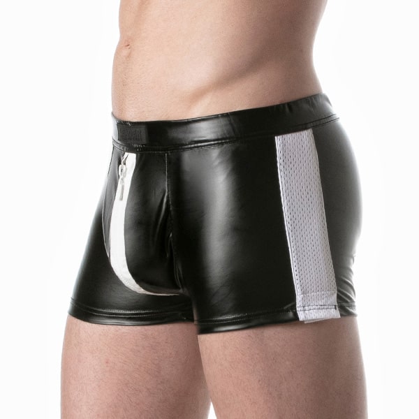 Brut Zipper Shorts White